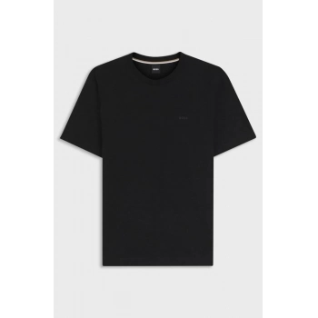 Camiseta BOSS Em Jersey De Algodão Com Detalhe De Logo
