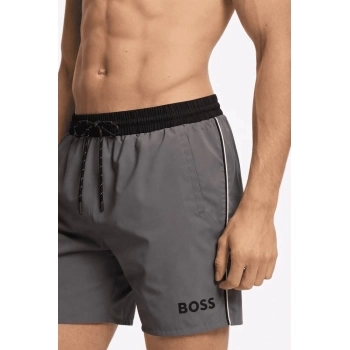 Shorts Boss De Banho Com Logo Contrastante