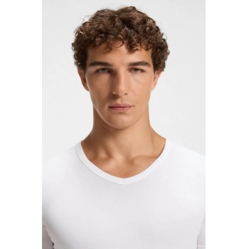 Pack De 2 Camisetas Boss Slim Fit Em Algodão Stretch