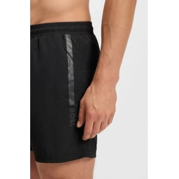 Shorts Boss De Banho Com Logo Metalizado